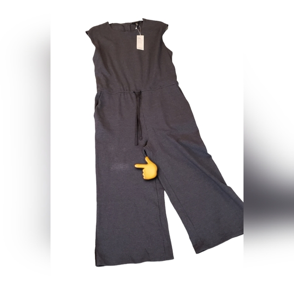 Eileen Fisher NWT Tencel Rib Cropped Jumpsuit - Picture 7 of 7